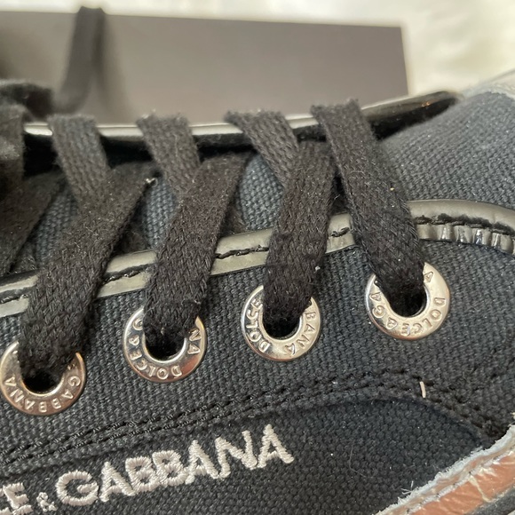 DOLCE & GABBANA GYM black and silver Sneakers Sz 6.5 - Picture 8 of 11